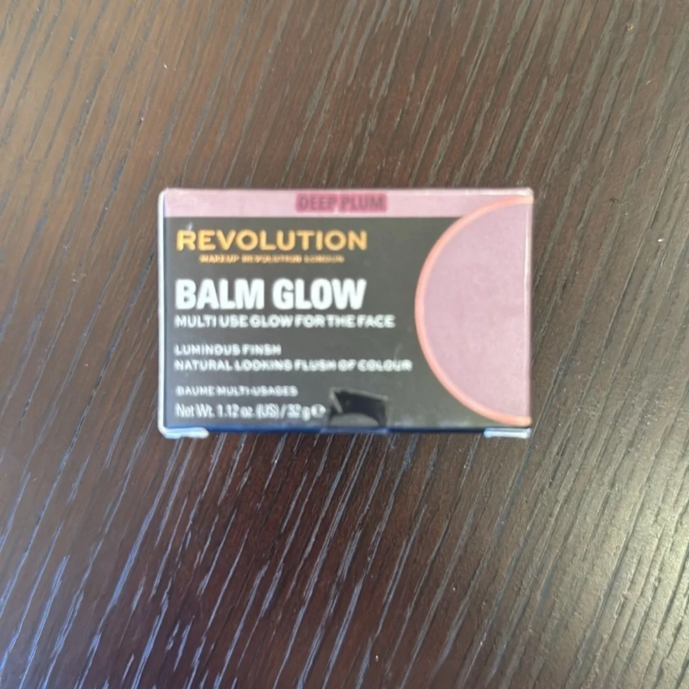 New! Makeup Revolution Balm Glow Deep Plum Multi Way Eyes, Cheeks and Lips